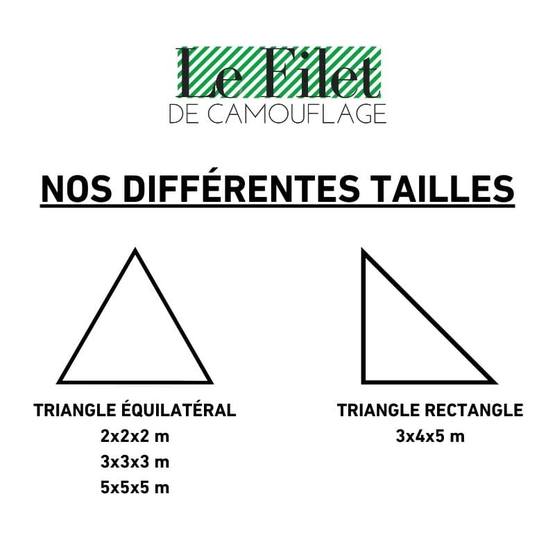 tailles filet triangulaire noir