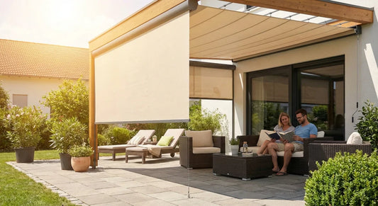 toile d'ombrage coulissante