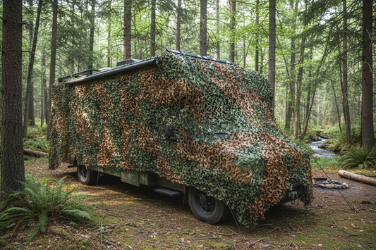 filet de camouflage camping car