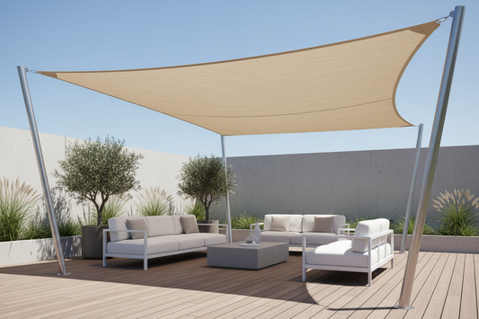  installer une voile d’ombrage triangulaire