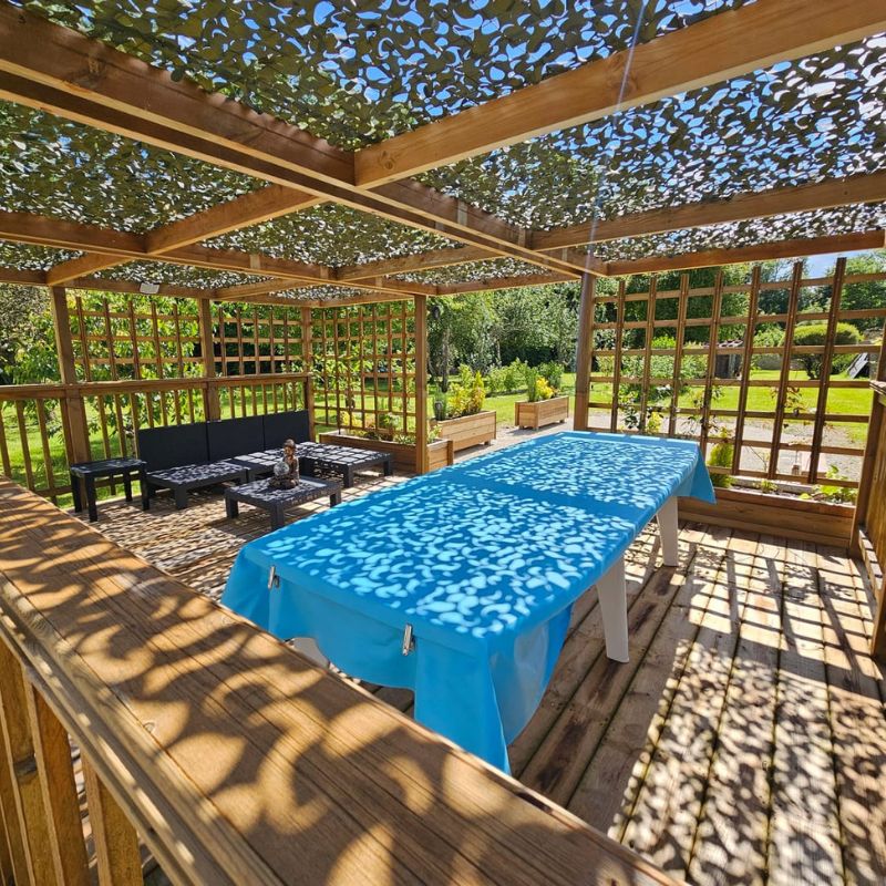filet camouflage pergola vert
