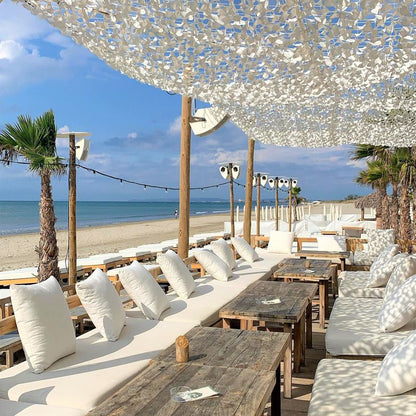 Voile d'ombrage camouflage blanc sur mesure