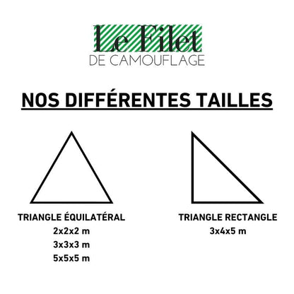 différents formes filet triangulaire
