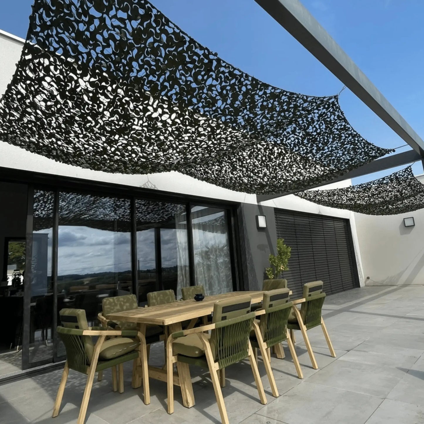 Filet de camouflage renforcé vert
